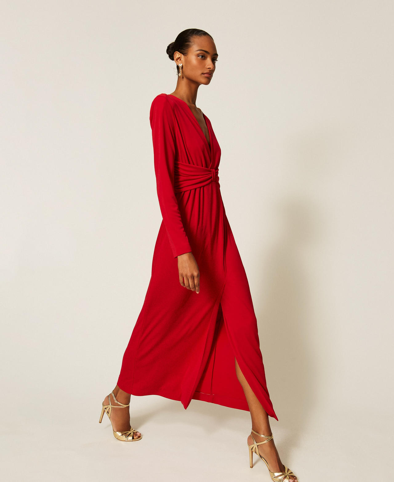 Long dress with draping Bloody Mary Woman 262TT2412_13464_02