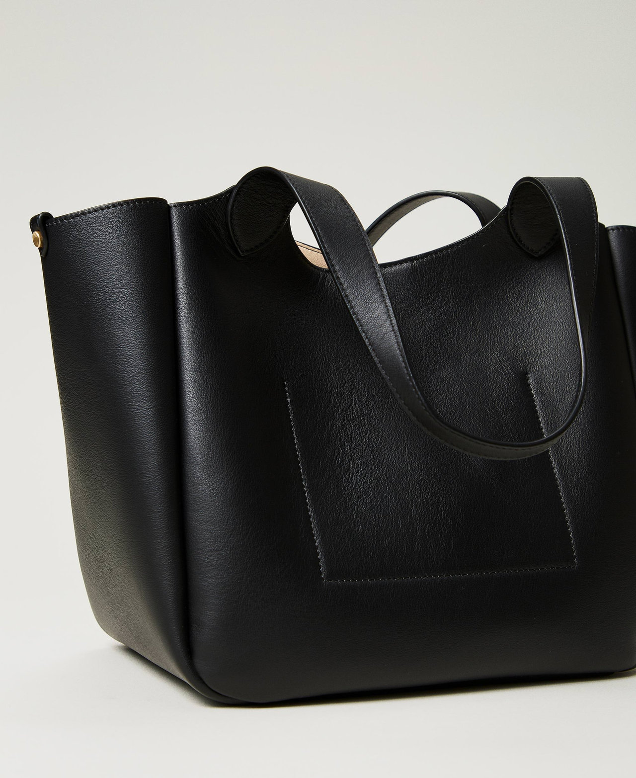 Borsa shopper ‘Forever’ in pelle Nero Donna 251TB7470_00006_03