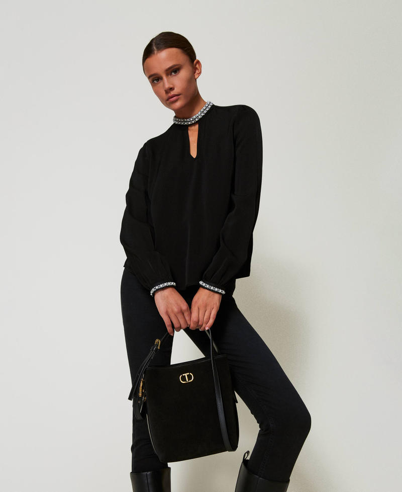 &lsquo;Chelsea&rsquo; leather bucket bag Black Woman 242TD8401_00006_S0
