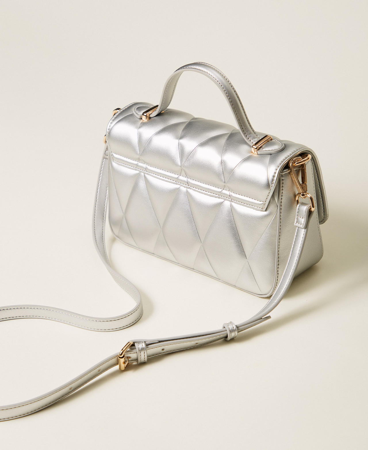 Small quilted shoulder bag Silver Woman 252TB7054_00995_03