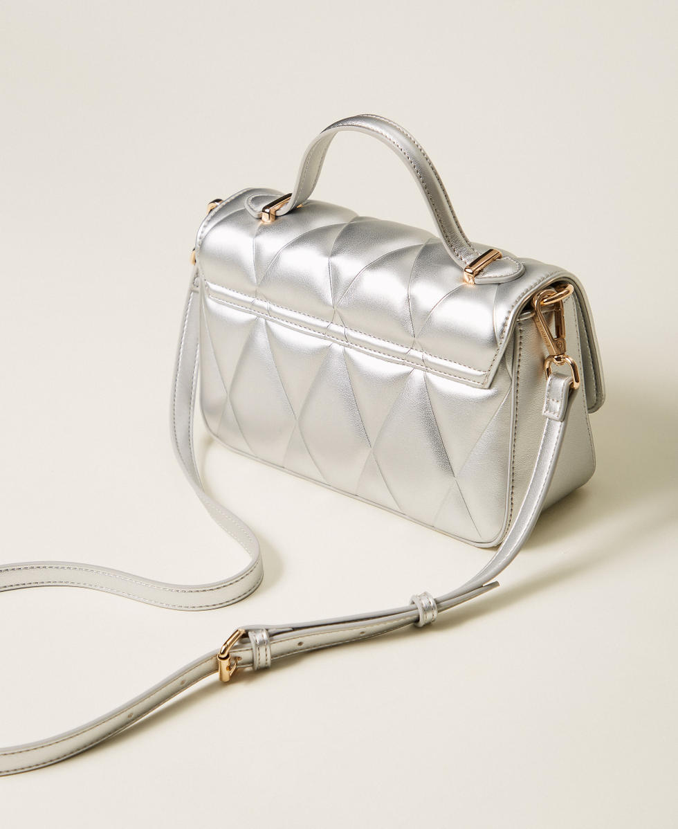 Small quilted shoulder bag Silver Woman 252TB7054_00995_03