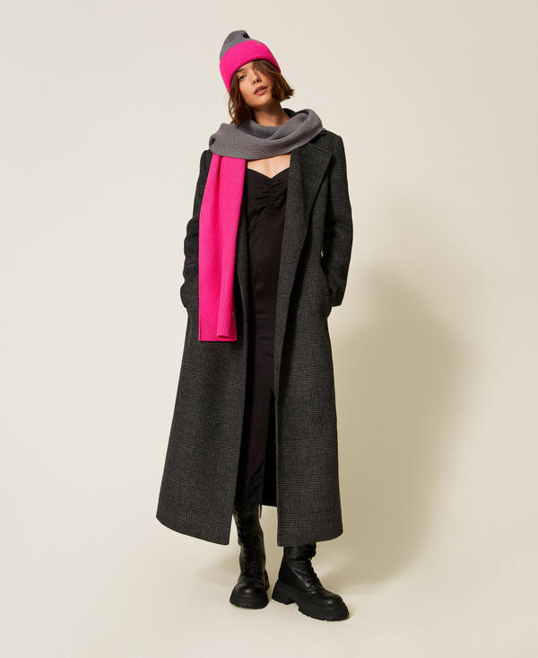 MYFO two-tone knitted scarf