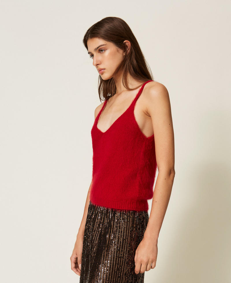 Top aus geb&uuml;rstetem Wollmischung Bloody Mary Frau 262TT3026_13464_02