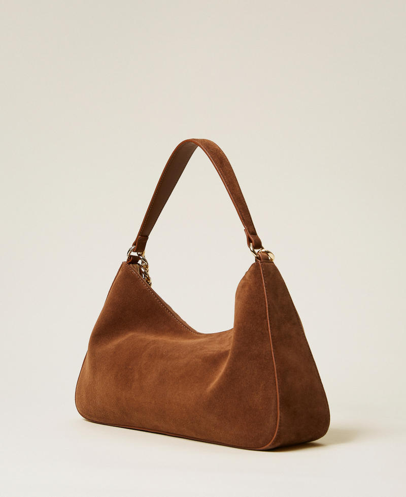 'Liliane' medium suede bag Leather Brown Woman 252TB7162_14243_M02