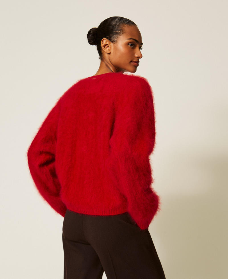 Brushed wool jumper with knot Bloody Mary Woman 262TT3025_13464_03