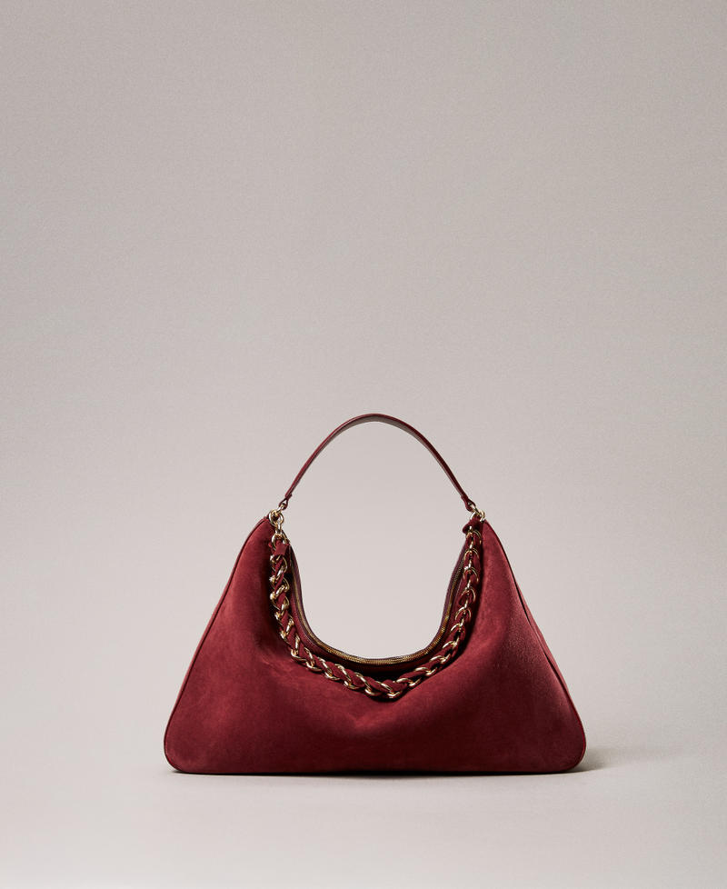 Große Tasche „Liliane“ aus Rauleder „Winetasting“-Violett Frau 252TS8ECC_05609_PS