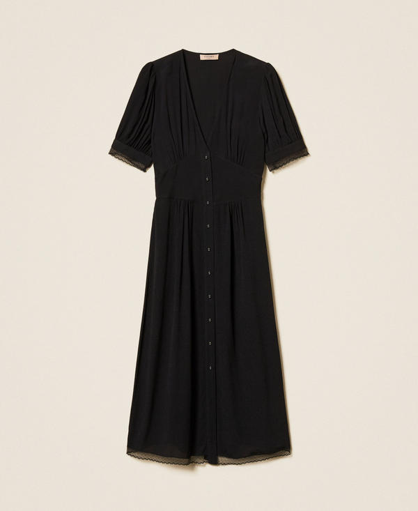 Langes Kleid aus Cr&ecirc;pe