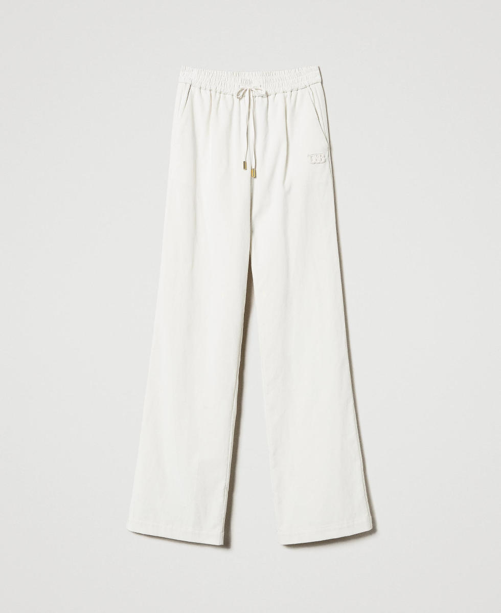 Pantal&oacute;n ancho de terciopelo