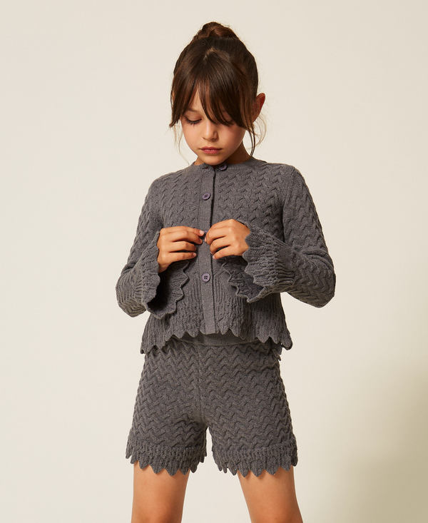 Cable knit cardigan