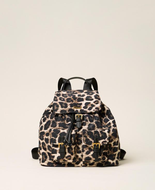 Animal print backpack