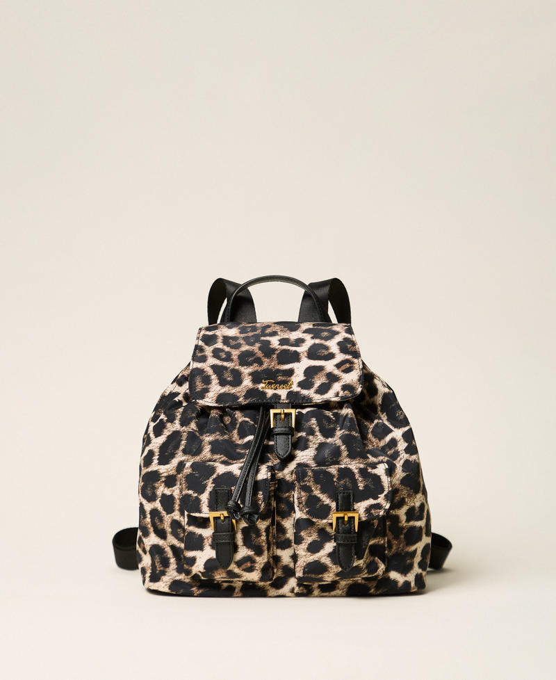 Animal print backpack Leopard Print Woman 262TD8071_02114_01