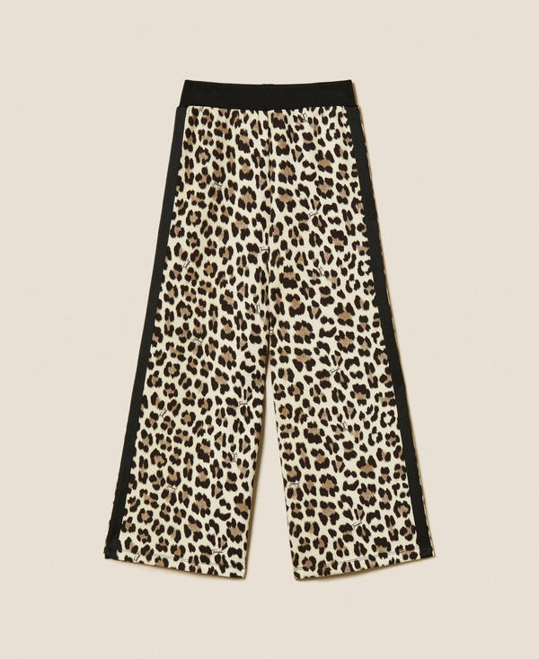 Animal print scuba trousers