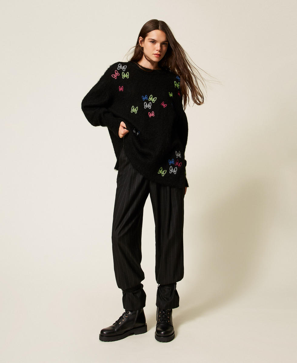 MYFO striped trousers with straps