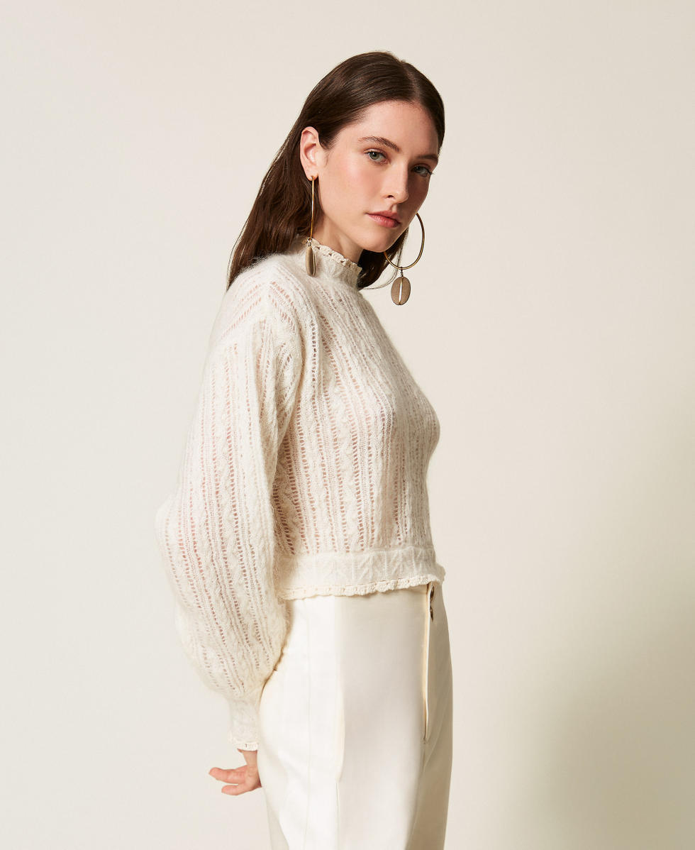 Pull en m&eacute;lange de mohair et laine