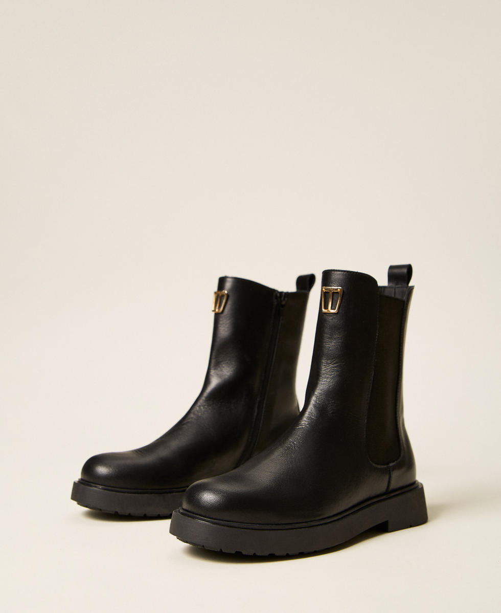 Botas chelsea de piel Negro Ni&ntilde;a 262GCJ01A_00006_02