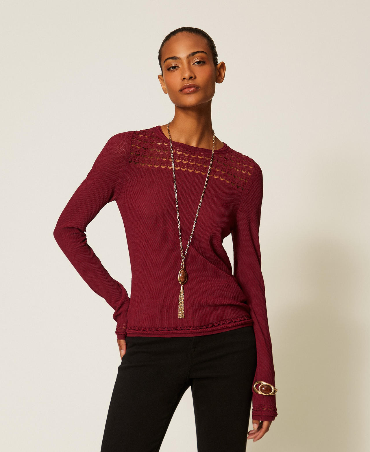 Collana lunga con pendente animalier Oro "Ottone invecchiato Ramato" Donna 262TO5350_04758_T0