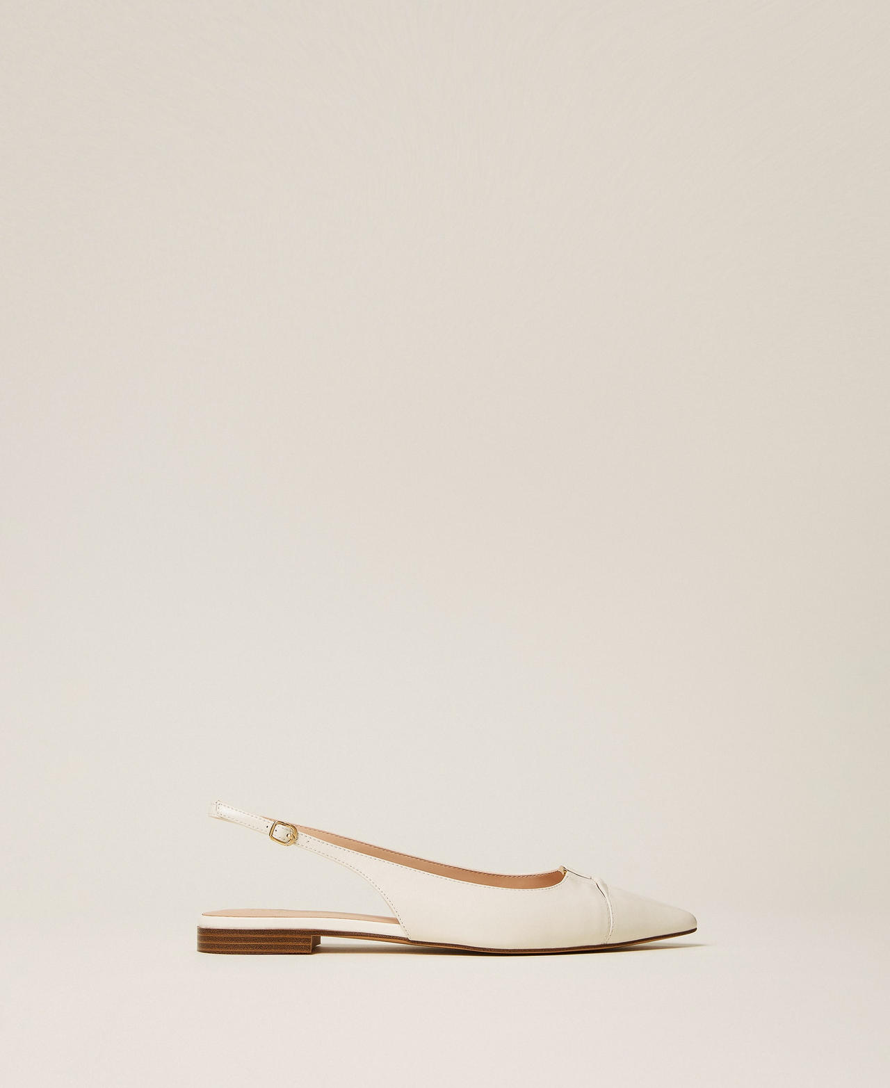 Twinset Women's Lily Leather Sling Back Ballet Flats