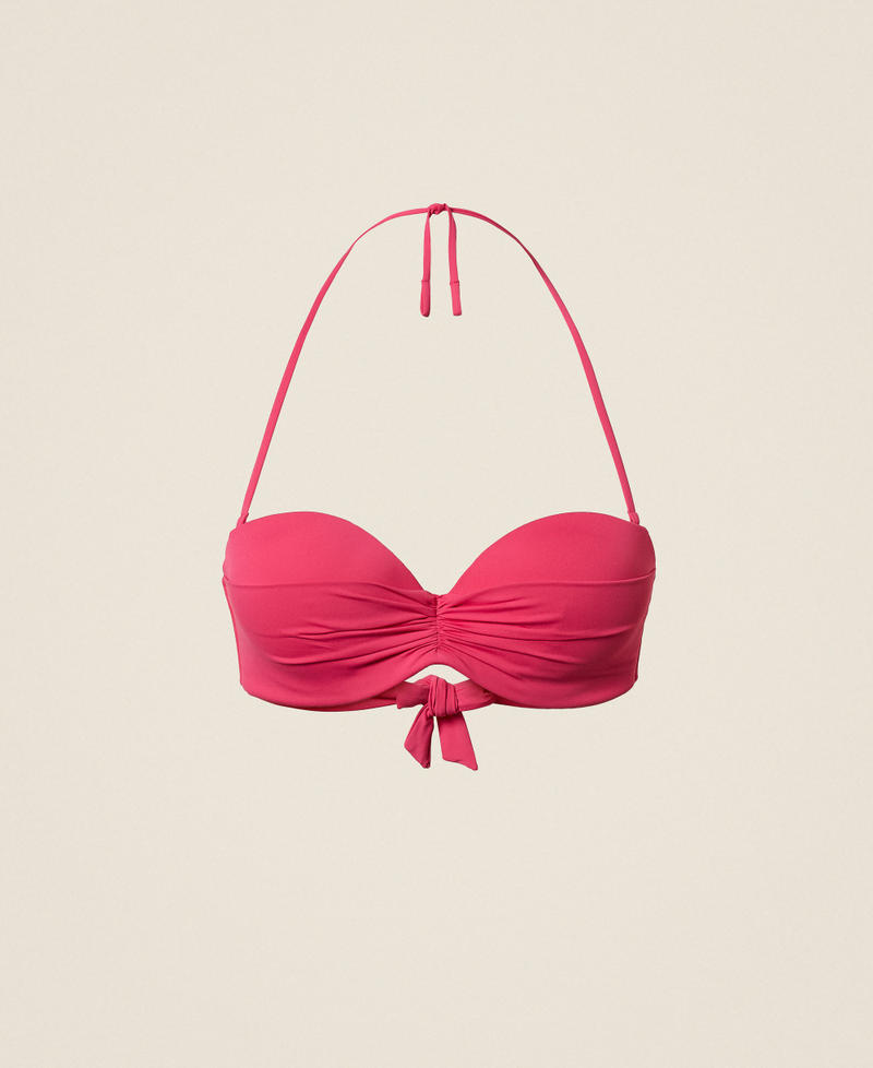 Bandeau-Bikinitop Trompe l 'oeil Fuchsia Cyclamen Frau 261LBMV11_13188_S0