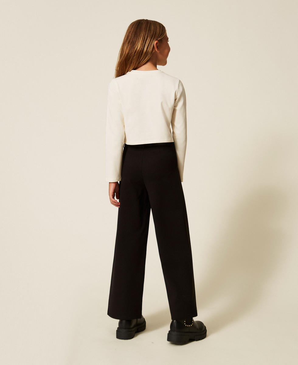 Pantal&oacute;n palazzo con botones Oval T Negro Ni&ntilde;a 252GJ2113_00006_03