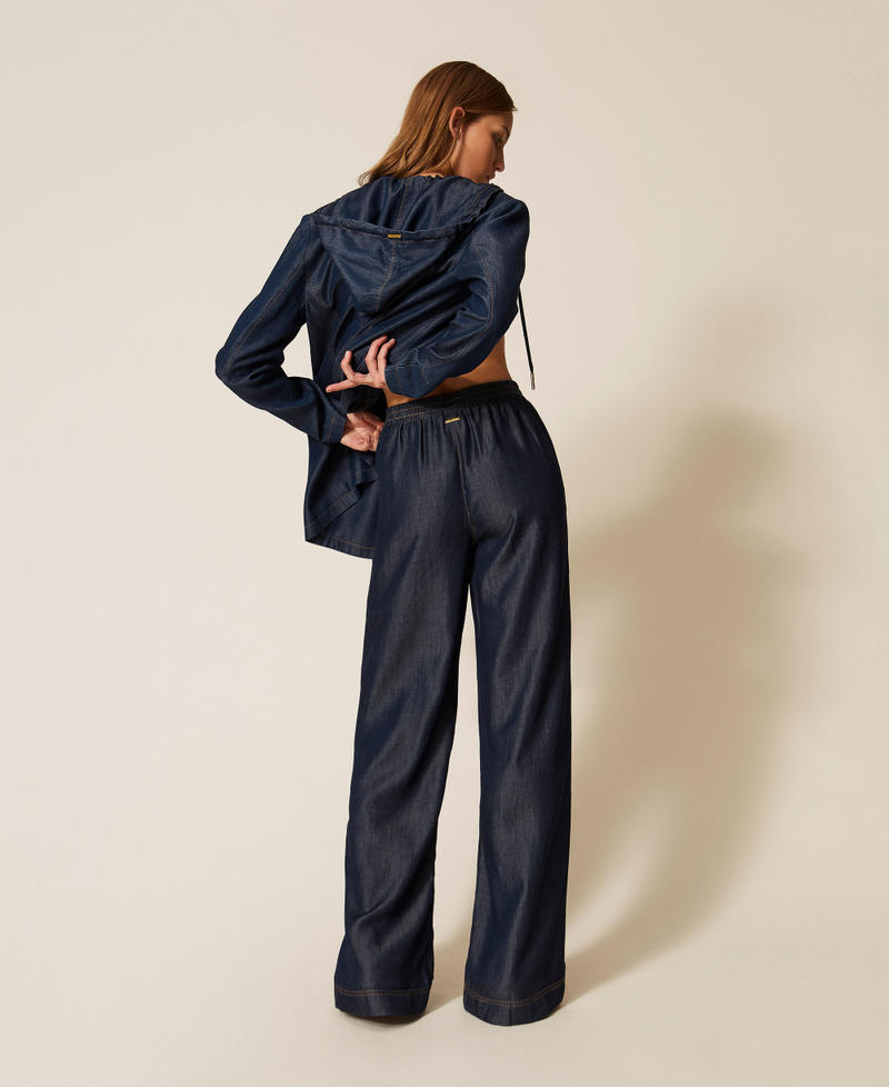 Pantalon ample en chambray Jean Fonc&eacute; Femme 261LL2QGG_01225_03