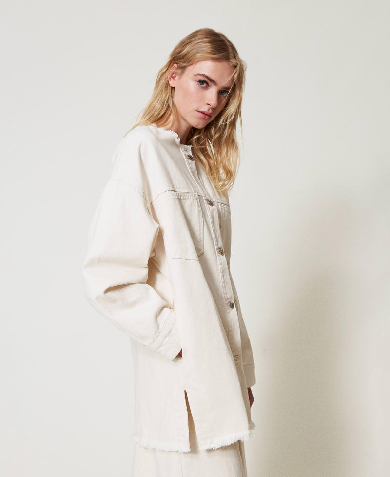 Giacca in bull con cotone organico Beige "Angorra" Donna 251AP2360_12114_01