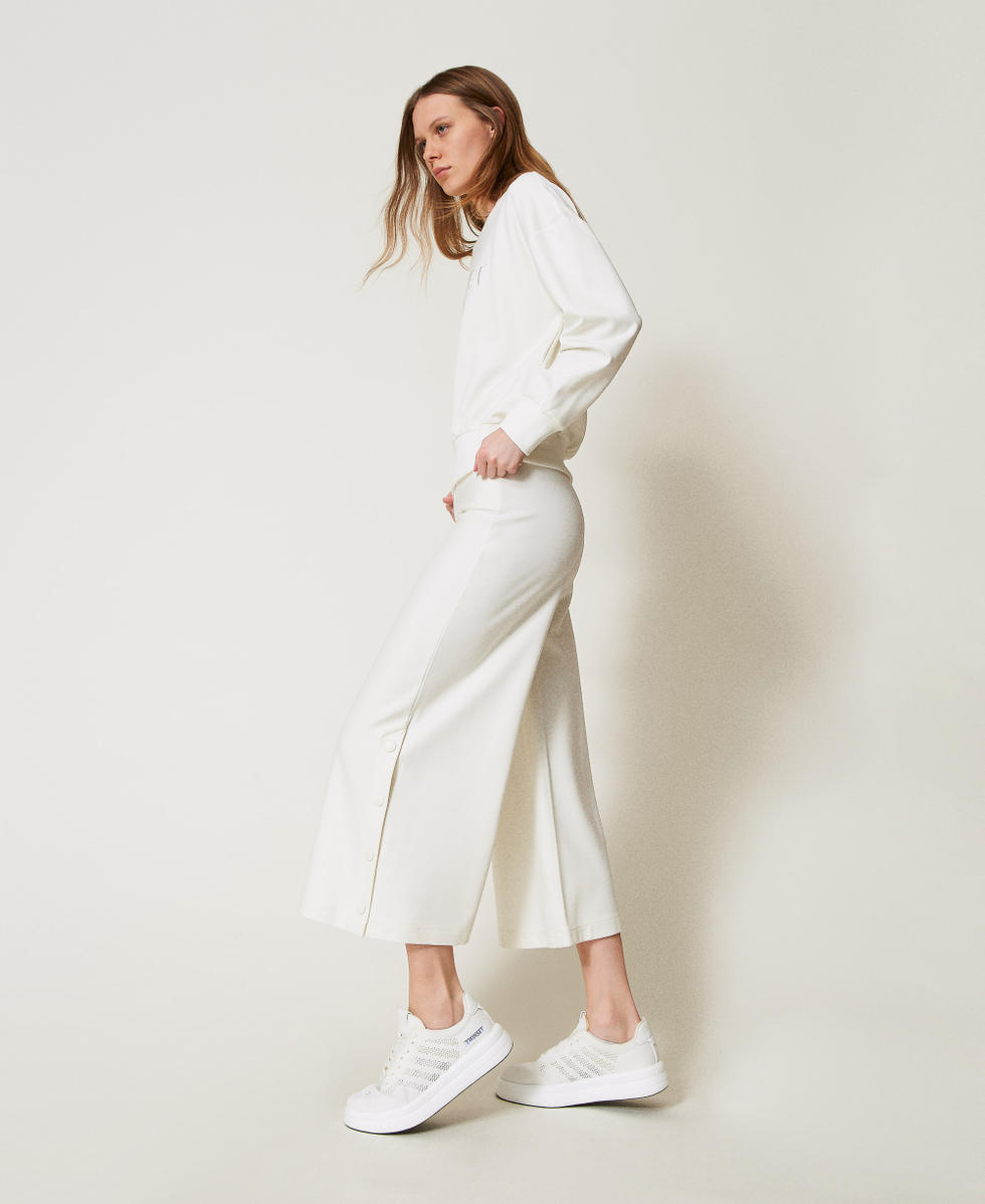 Pantalon cropped avec fentes White Cloud Femme 251LL2RDD_12105_01
