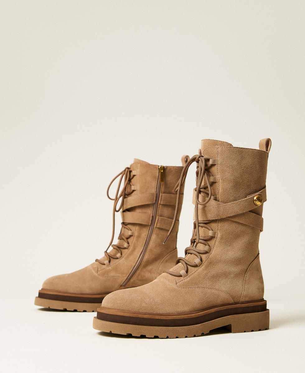 Anfibi in pelle scamosciata Marrone "Alpaca" Donna 252TGT050_12538_02