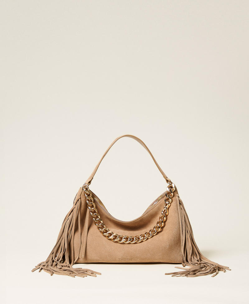 'Liliane' medium suede bag Sand Woman 261TB7083_00017_01