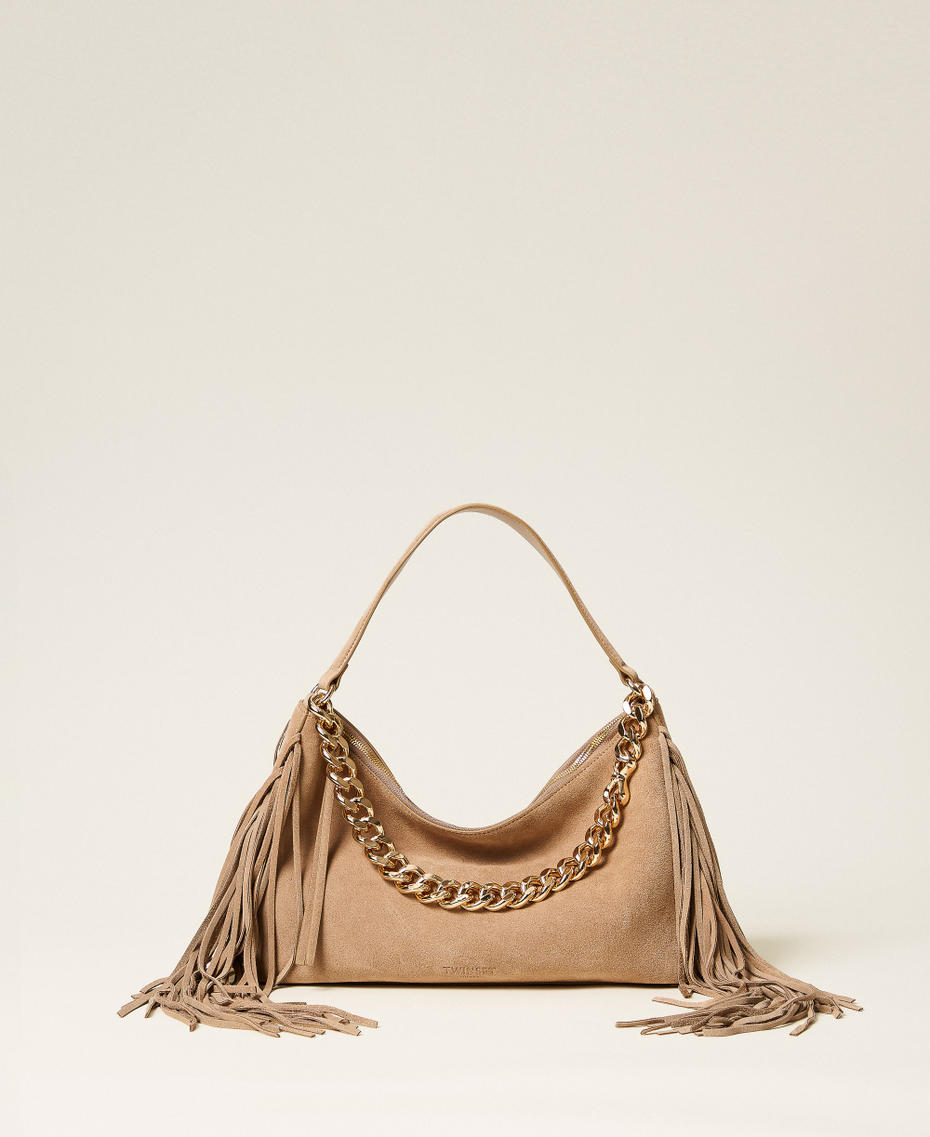 'Liliane' medium suede bag Sand Woman 261TB7083_00017_01