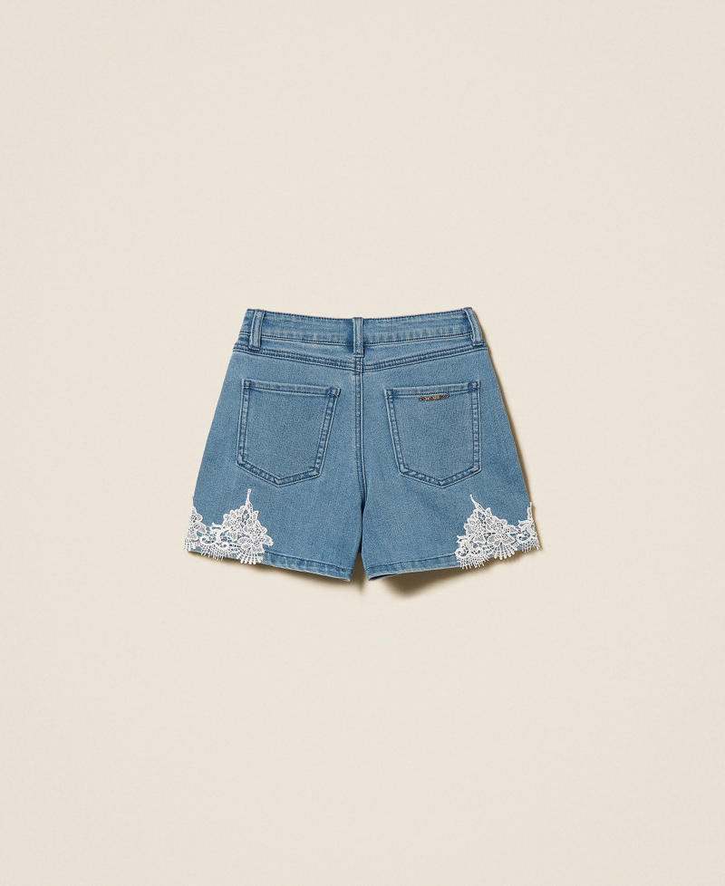 Shorts vaqueros con encaje Blue Denim Medio Ni&ntilde;a 261GJ2081_03451_S1