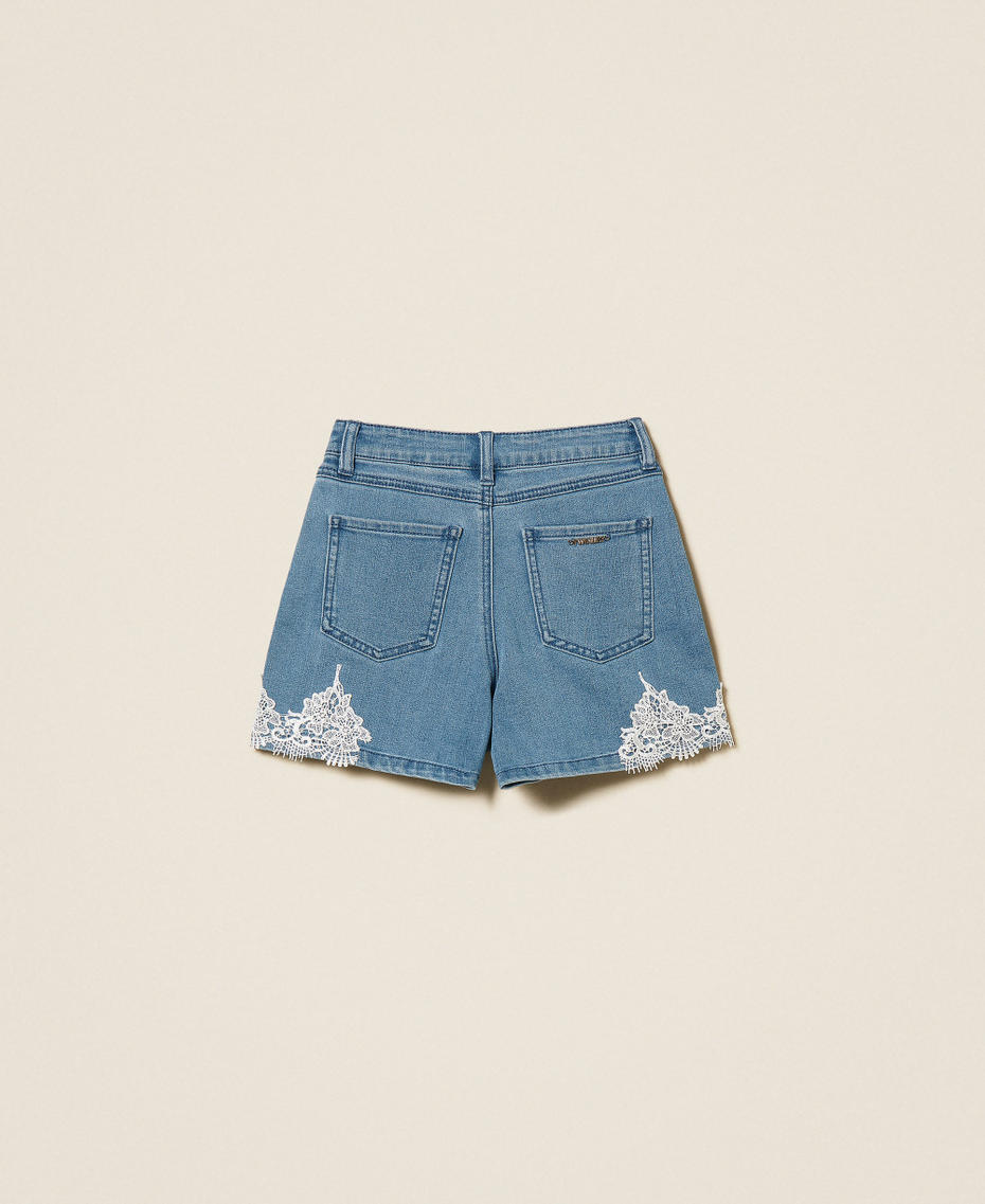 Shorts vaqueros con encaje Blue Denim Medio Ni&ntilde;a 261GJ2081_03451_S1