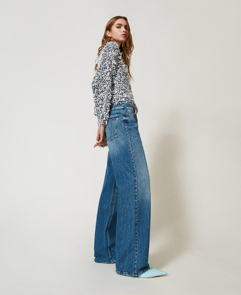 Jean droit avec cinq poches Denim Clair Femme 251AP2382_11453_01