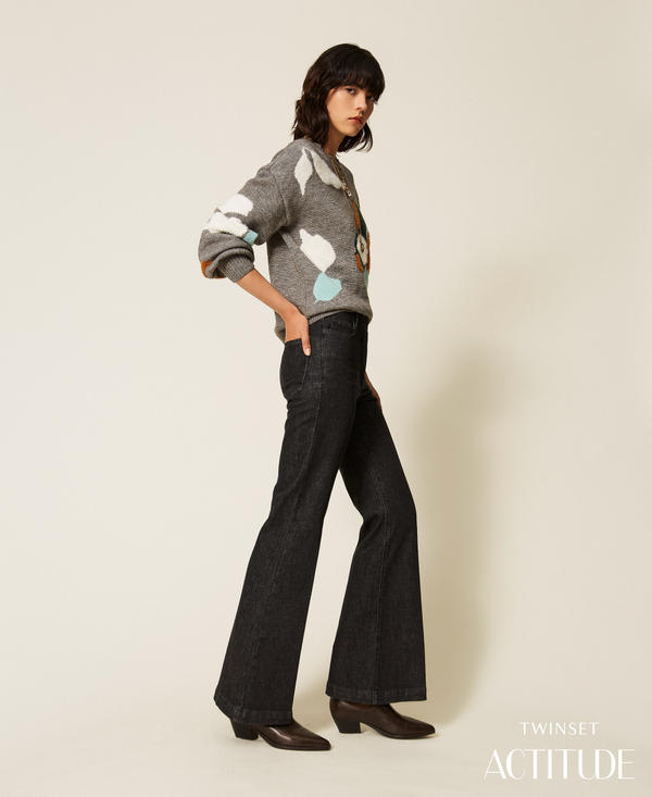 Five-pocket flared jeans
