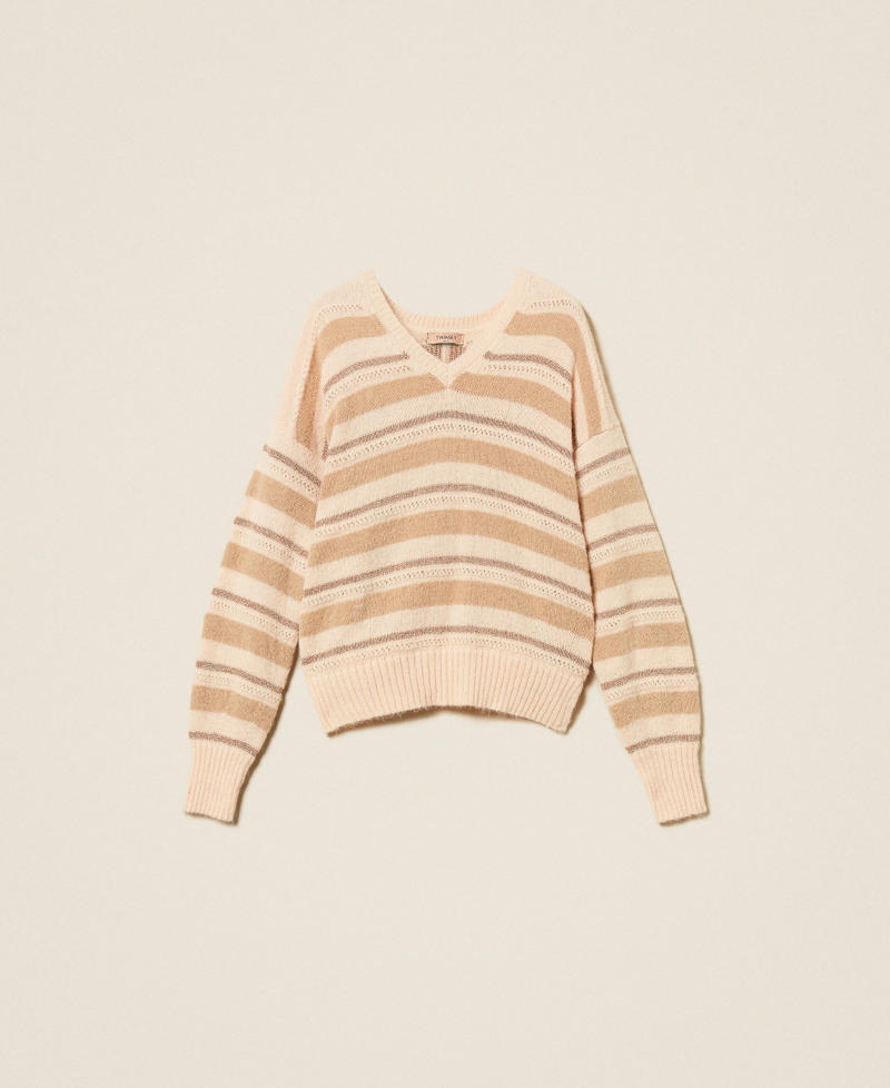 Maxi maglia in misto alpaca Riga Marrone "Alpaca" / Alpaca Lurex Donna 252TT3072_13009_S0