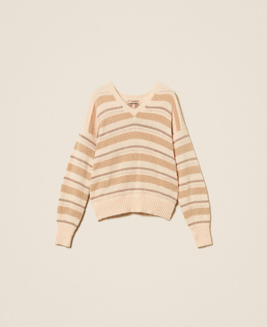 Maxi maglia in misto alpaca Riga Marrone "Alpaca" / Alpaca Lurex Donna 252TT3072_13009_S0