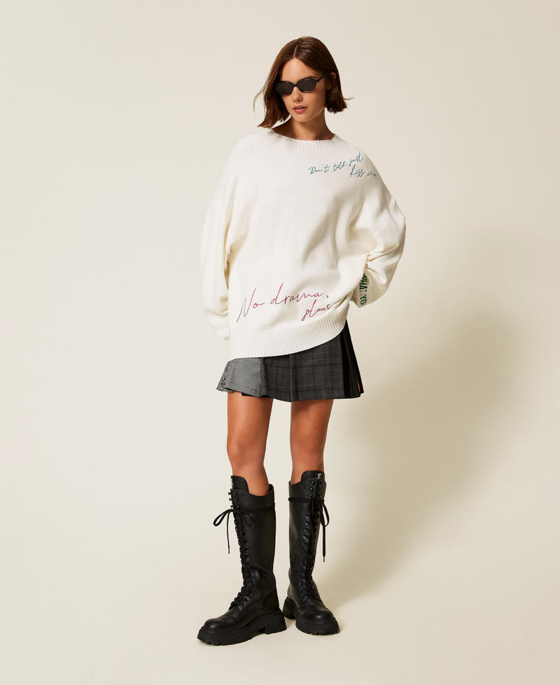 Jersey MYFO con bordado multicolor Blanco "Papers" Mujer 252AQ3070_00840_01