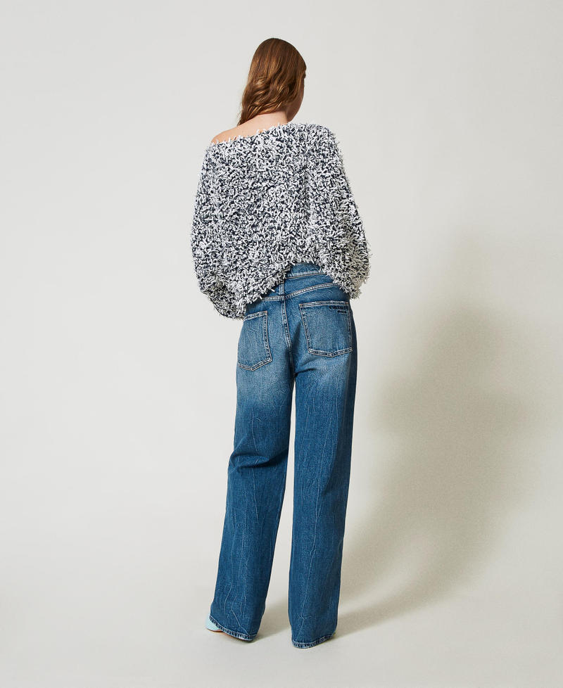 Jean droit avec cinq poches Denim Clair Femme 251AP2382_11453_02