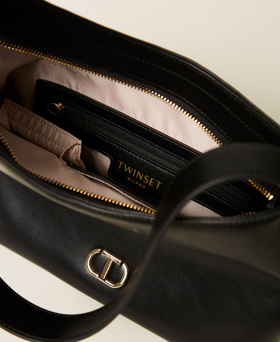 Sac &agrave; bandouli&egrave;re asym&eacute;trique Noir Femme 252TB7022_00006_04