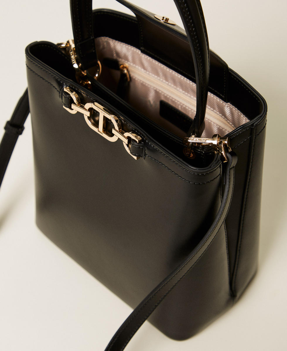 Small 'First Class' bag with Oval T clasp Black Woman 252TB7304_00006_04