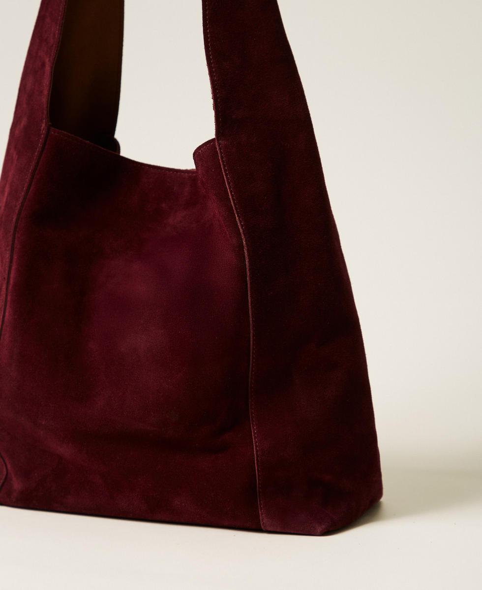 Besace &laquo; Ventotene &raquo; en cuir velours Violet &laquo;&nbsp;Winetasting&nbsp;&raquo; Femme 252TB7380_05609_03