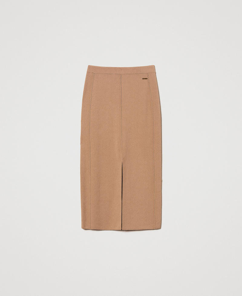 Knit midi skirt Brown Box Woman 251LL3EEE_12112_S0