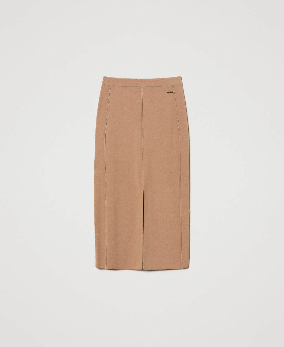 Knit midi skirt Brown Box Woman 251LL3EEE_12112_S0