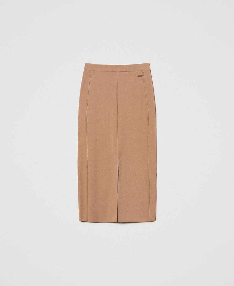 Jupe mi-longue en maille