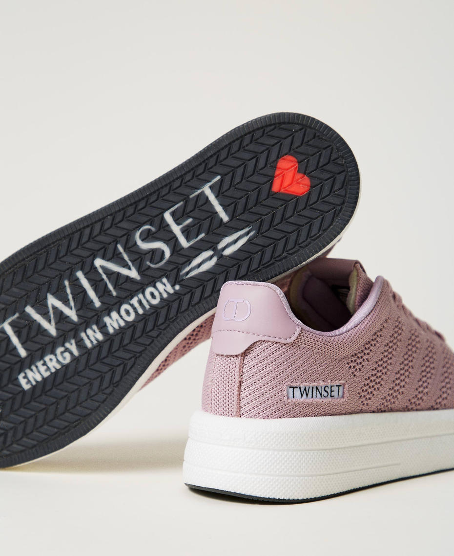 Sneakers Fessura traforate con logo Rosa "Ice Flower" Donna 251TGT010_00675_03