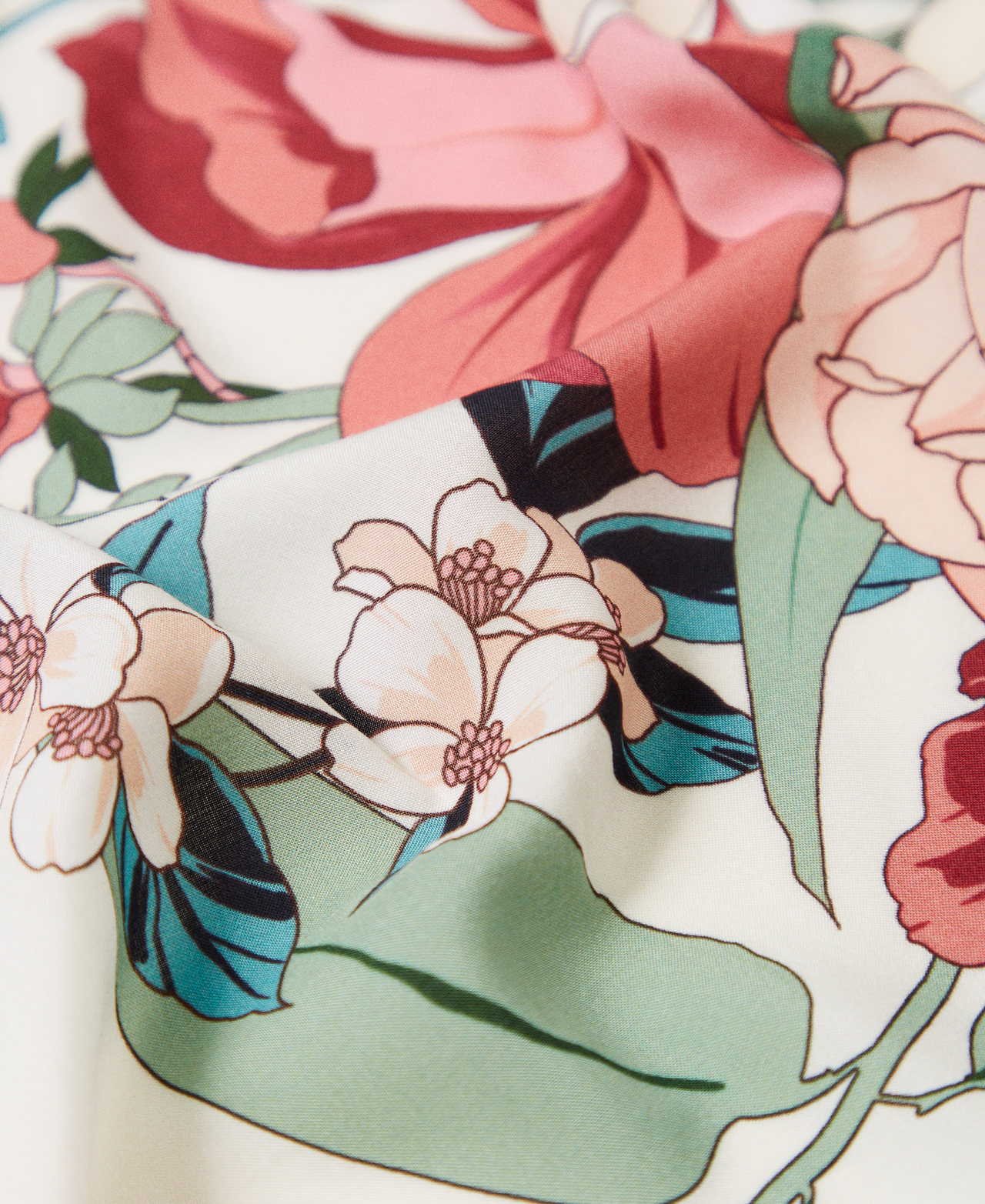 Куфия с цветочным принтом и логотипом Принт Цветы Бутон женщина 251TO5330_12420_02