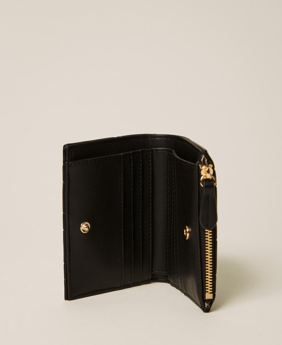 Quilted faux leather wallet Black Woman 261TB7286_00006_03
