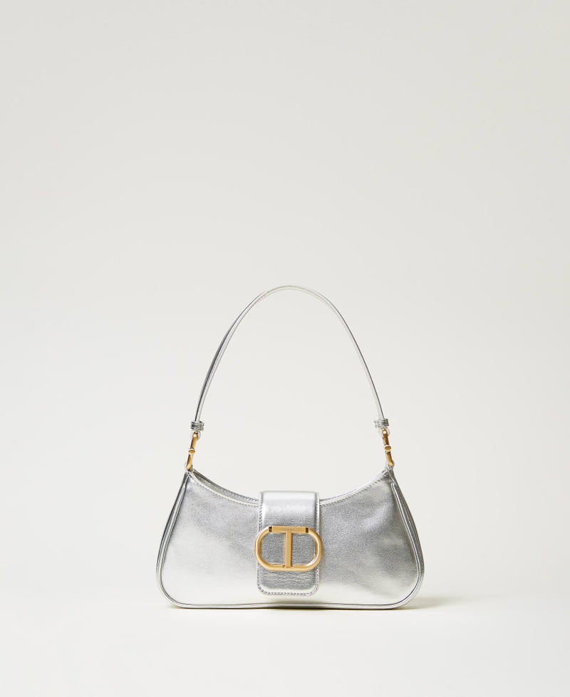 Hobo-Bag „Amie“ aus Metallic-Leder Silber Frau 251TB7112_00995_01