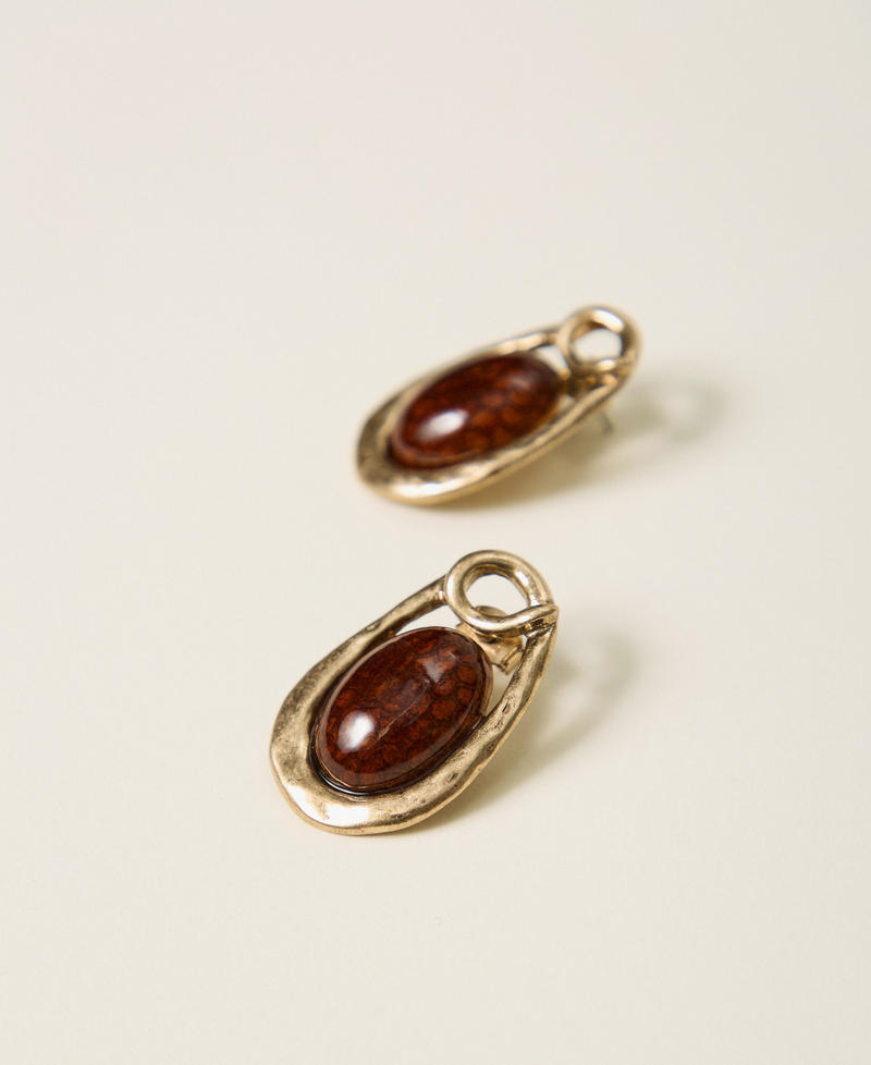 Orecchini con cabochon animalier Oro "Ottone invecchiato Ramato" Donna 262TO5351_04758_02
