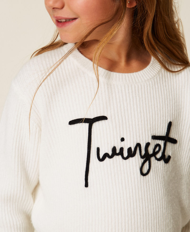 Girls’ jumper with embroidered logo Off White Girl 252GB3040_00526_04