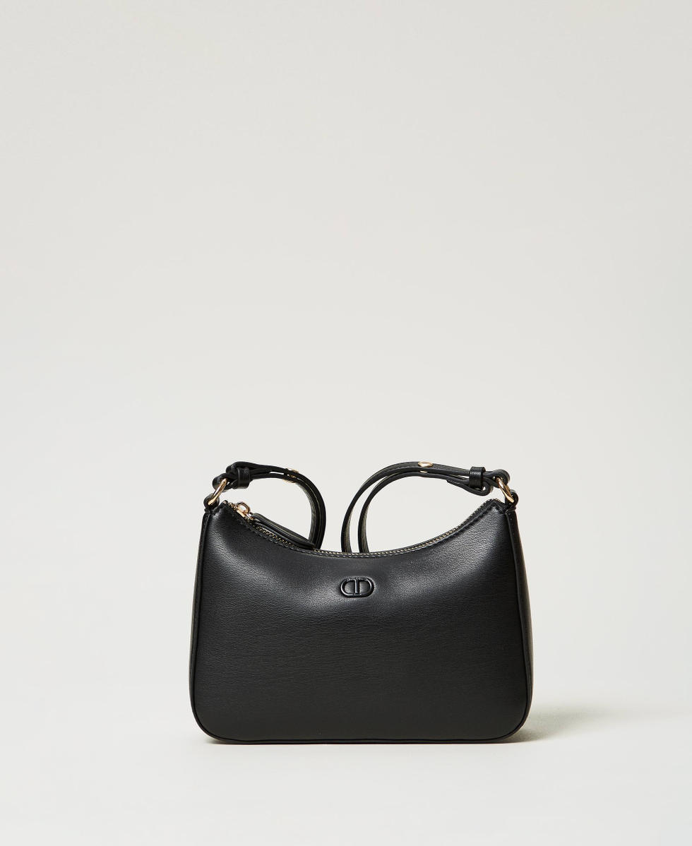 Mini hobo bag with logo Black Woman 251TH7021_00006_01